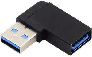 10Gbps USB3.0 Male to Female Extension Power Data Video Adapter 90 Degree Right Angled Type Black 10Gbps USB3.0 Male to Female Extension Power Data Video Adapter 90 Degree Right Angled Type Black