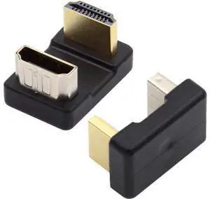 Adapter 2pcs/lot Up & Down HDMI 1.4 Male Type-A to HDMI Female Port Saver 360 Degree Opposite U Shape Back Angled Extension Adapter Adapter 2pcs/lot Up & Down HDMI 1.4 Male Type-A to HDMI Female Port Saver 360 Degree Opposite U Shape Back Angled Extension Adapter
