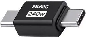 Adapter USB5.0 80Gbps Male to Male Extension Adapter with 240W 16K 8K 5K Compatible with USB4.0 Thunderbolt3/4/5 Adapter USB5.0 80Gbps Male to Male Extension Adapter with 240W 16K 8K 5K Compatible with USB4.0 Thunderbolt3/4/5