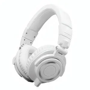 ATH-M50x Professional Listening Headphones - Over-Ear Wired Bluetooth High-Fidelity Sound Card Headphone System WHITE ATH-M50x Professional Listening Headphones - Over-Ear Wired Bluetooth High-Fidelity Sound Card Headphone System WHITE