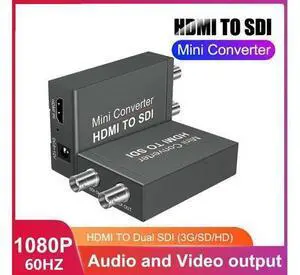 HDMI to SDI to HDMI SDI Adapter Video Converter HDMI-compatible to 2CH SDI Support 1080P with Power Supply for Cameras SDI Monitor HDTV HDMI to SDI to HDMI SDI Adapter Video Converter HDMI-compatible to 2CH SDI Support 1080P with Power Supply for Cameras SDI Monitor HDTV