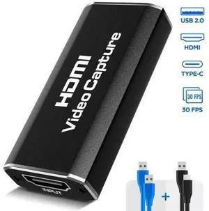 Video Capture Card 4k, HDMI Capture to USB 3.0/Type-C Video Capture Device, 1080P HD 60fps Live Broadcast and Recording Video Audio Capture Device Video Capture Card 4k, HDMI Capture to USB 3.0/Type-C Video Capture Device, 1080P HD 60fps Live Broadcast and Recording Video Audio Capture Device
