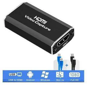 Video Capture Card, 4K HDMI Video Capture Device, 1080P HD 60fps Live and Record Video Audio Grabber for Gaming, Streaming, Teaching, Video Conference Video Capture Card, 4K HDMI Video Capture Device, 1080P HD 60fps Live and Record Video Audio Grabber for Gaming, Streaming, Teaching, Video Conference