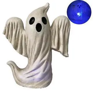 Halloween Decor Ghost With Pumpkin Light Up Jack-o'-lantern Ceramic Pumpkin Light Halloween Decor Ghost With Pumpkin Light Up Jack-o'-lantern Ceramic Pumpkin Light
