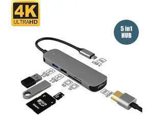 USB C Hub 5 in 1 Type-C Hub, USB C Multi-Port Adapter, with HDMI/USB2.0/USB3.0/TF/SD Interface, USB C Hub Suitable for MacBook Pro, iPad Pro, and More Type C Devices USB C Hub 5 in 1 Type-C Hub, USB C Multi-Port Adapter, with HDMI/USB2.0/USB3.0/TF/SD Interface, USB C Hub Suitable for MacBook Pro, iPad Pro, and More Type C Devices