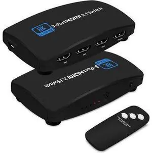 8K HDMI 2.1 Switch, HDMI Switch 4K 120Hz, 3 Port HDMI Switcher Selector Box, Supports 8K@60Hz, 4K@120Hz, 4K@60Hz 48Gbps High Speed for PS4/5 Roku Xbox TV Monitor Projector (OZ8Q3) 8K HDMI 2.1 Switch, HDMI Switch 4K 120Hz, 3 Port HDMI Switcher Selector Box, Supports 8K@60Hz, 4K@120Hz, 4K@60Hz 48Gbps High Speed for PS4/5 Roku Xbox TV Monitor Projector (OZ8Q3)