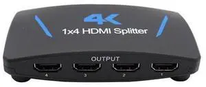 4K Pro 1x4 HDMI Splitter - HDR, 4K 30Hz, with HDCP 1.4 Support (Compatible with PS4/5 Xbox Apple TV Fire Stick Roku Blu-Ray Player) 4K Pro 1x4 HDMI Splitter - HDR, 4K 30Hz, with HDCP 1.4 Support (Compatible with PS4/5 Xbox Apple TV Fire Stick Roku Blu-Ray Player)