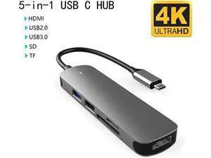 USB C Hub,Jansicotek 5-In-1 Type C Hub with 4K USB C to HDMI, USB 3.0Ports, USB 2.0 Port, SD/TF Card Reader Portable for Mac Pro and Other Type C Laptops USB C Hub,Jansicotek 5-In-1 Type C Hub with 4K USB C to HDMI, USB 3.0Ports, USB 2.0 Port, SD/TF Card Reader Portable for Mac Pro and Other Type C Laptops