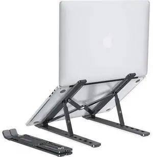 Laptop Stand for Desk, Laptop Riser,Aluminum Alloy Laptop Holder , 6-Angle Adjustable Compatible with 10-15.6 Inch MacBook PC-Notebook Tablet, Black Laptop Stand for Desk, Laptop Riser,Aluminum Alloy Laptop Holder , 6-Angle Adjustable Compatible with 10-15.6 Inch MacBook PC-Notebook Tablet, Black