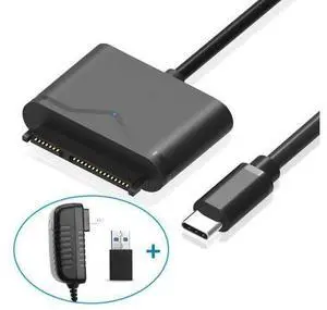 SATA to USB3.0&Type-C Hard Drive Adapter - USB3.0&Type-C to 2.53.5" HDD/SSD Hard Drive Disk Adapter - External Converter for SSD/HDD Data Transfer (FXHU.00111FX01002) SATA to USB3.0&Type-C Hard Drive Adapter - USB3.0&Type-C to 2.53.5" HDD/SSD Hard Drive Disk Adapter - External Converter for SSD/HDD Data Transfer (FXHU.00111FX01002)