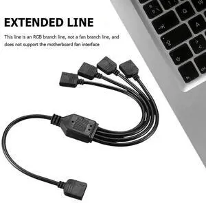 1 to 4 Extension Cable 5V Computer Motherboard Extension Cord with Plug-in Function for LED Strip 1 to 4 Extension Cable 5V Computer Motherboard Extension Cord with Plug-in Function for LED Strip
