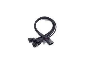 4-Pin Molex to 4 x 3/4-Pin PC Case Fan Sleeved Adapter Cable 4-Pin Molex to 4 x 3/4-Pin PC Case Fan Sleeved Adapter Cable