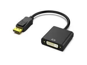 DisplayPort to DVI DVI-D Single Link Adapter, Display Port to DVI Converter Male to Female Black DisplayPort to DVI DVI-D Single Link Adapter, Display Port to DVI Converter Male to Female Black