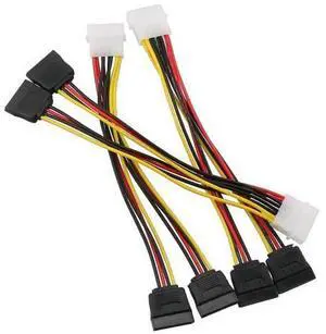 3-Pack 4 Pin Molex to Dual SATA Power Y-Cable Adapter- 6 Inches 3-Pack 4 Pin Molex to Dual SATA Power Y-Cable Adapter- 6 Inches