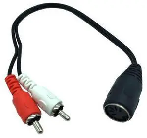 DIN 5 Pin to RCA Cable, 1.5Ft/50cm 5-Pin Din Female to 2 RCA Male Audio Adapter Cable for Electrophonic Bang & Olufsen, Naim, Quad, Stereo Systems DIN 5 Pin to RCA Cable, 1.5Ft/50cm 5-Pin Din Female to 2 RCA Male Audio Adapter Cable for Electrophonic Bang & Olufsen, Naim, Quad, Stereo Systems