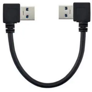USB 3.0 Type A Male 90 Degree Left Angled to USB 3.0 A Type Right Angled Extension Cable Dual Angled Type 20cm USB 3.0 Type A Male 90 Degree Left Angled to USB 3.0 A Type Right Angled Extension Cable Dual Angled Type 20cm