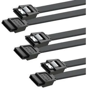SATA Cable III for SSD HDD Data,3 PCS 6Gbps Straight Angle 15 Inch Sata Data Cable Compatible for SATA Hard Drive CD Driver, CD Writer,Black SATA Cable III for SSD HDD Data,3 PCS 6Gbps Straight Angle 15 Inch Sata Data Cable Compatible for SATA Hard Drive CD Driver, CD Writer,Black
