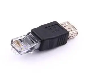 BUCIER 1pcs Crystal Head RJ45 Male to USB 2.0 AF A Female Adapter Connector Laptop LAN Network Cable Ethernet Converter plug BUCIER 1pcs Crystal Head RJ45 Male to USB 2.0 AF A Female Adapter Connector Laptop LAN Network Cable Ethernet Converter plug