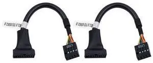 USB 3.0 Header to USB 2.0,USB 3.0 to USB 2.0 Motherboard Adapter Cable,19 Pin USB3.0 Male to 9 Pin USB2.0 Female Motherboard Cable Adapter Converter 6 inch/15cm (2-Pack) USB 3.0 Header to USB 2.0,USB 3.0 to USB 2.0 Motherboard Adapter Cable,19 Pin USB3.0 Male to 9 Pin USB2.0 Female Motherboard Cable Adapter Converter 6 inch/15cm (2-Pack)