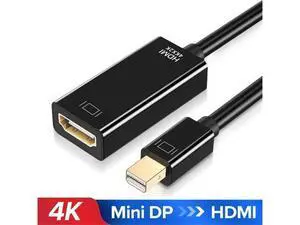 Mini DisplayPort to HDMI, 4K Mini DP(Thunderbolt) to HDMI Converter Gold-Plated Cord Compatible for MacBook Pro, MacBook Air, Mac Mini, Microsoft Surface Pro 3/4, etc Mini DisplayPort to HDMI, 4K Mini DP(Thunderbolt) to HDMI Converter Gold-Plated Cord Compatible for MacBook Pro, MacBook Air, Mac Mini, Microsoft Surface Pro 3/4, etc