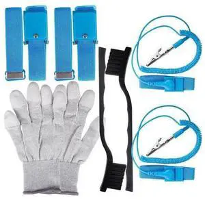 Antistatic Wrist Strap 4Pack Components Anti-Static Wrist Straps Equipped ESD Antistatic Gloves and Antistatic Cleaning Brush Antistatic Wrist Strap 4Pack Components Anti-Static Wrist Straps Equipped ESD Antistatic Gloves and Antistatic Cleaning Brush
