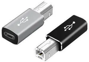 USB C Female to Printer Male USB B Convert Adapter Type C to MIDI Connector for Printer MIDI Electric Piano &Type-C Device/Laptop 2pcs USB C Female to Printer Male USB B Convert Adapter Type C to MIDI Connector for Printer MIDI Electric Piano &Type-C Device/Laptop 2pcs