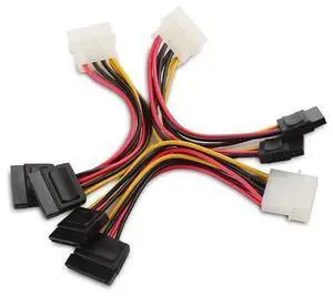 3-Pack 4 Pin Molex to Dual SATA Power Y-Cable Adapter- 6 Inches 3-Pack 4 Pin Molex to Dual SATA Power Y-Cable Adapter- 6 Inches