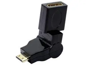 Swivel Angle Mini HDMI to HDMI Adapter, 90 180 360 Degree Rotating and Swivel Twist Mini HDMI Male to HDMI Female Converter Gold Plated 3D 2K for Camera, Camcorder, DSLR, Tablet, Video Card Swivel Angle Mini HDMI to HDMI Adapter, 90 180 360 Degree Rotating and Swivel Twist Mini HDMI Male to HDMI Female Converter Gold Plated 3D 2K for Camera, Camcorder, DSLR, Tablet, Video Card