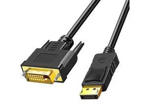 DisplayPort to DVI Cable 6 Feet/1.8M,(DP to DVI Cable), 1920x1080p, 1080@60Hz, Gold-Plated Plugs for Computer, Desktop, Laptop, PC, Monitor, Projector DisplayPort to DVI Cable 6 Feet/1.8M,(DP to DVI Cable), 1920x1080p, 1080@60Hz, Gold-Plated Plugs for Computer, Desktop, Laptop, PC, Monitor, Projector