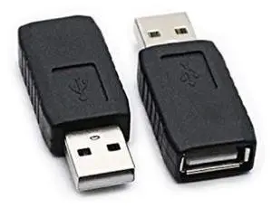 2 Pack USB 2.0 AF/AM Adapter Type A Female to USB A Male Adapter Connector Converter Plug 2 Pack USB 2.0 AF/AM Adapter Type A Female to USB A Male Adapter Connector Converter Plug