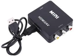 PUSOKEI Digital HDMI to RCA,HD Video Converter, 720p/1080p Mini HDMI to RCA Composite Video Audio AV CVBS Adapter Converter,Support NTSC/PAL Format (Black) PUSOKEI Digital HDMI to RCA,HD Video Converter, 720p/1080p Mini HDMI to RCA Composite Video Audio AV CVBS Adapter Converter,Support NTSC/PAL Format (Black)