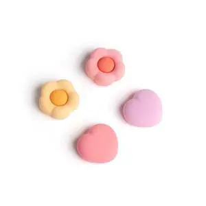 GeekShare Silicone Joystick Thumb Grip Caps, Joystick Cover Compatible with Switch / OLED / Switch Lite,4PCS -- Heart & Flower (Pink&Yellow) GeekShare Silicone Joystick Thumb Grip Caps, Joystick Cover Compatible with Switch / OLED / Switch Lite,4PCS -- Heart & Flower (Pink&Yellow)
