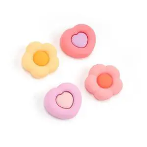 GeekShare Soft Silicone Thumb Grips, 2-Pair Thumbstick Cover Caps Compatible with Xbox One Controller - 2 Pair / 4 Pcs - Heart & Flower GeekShare Soft Silicone Thumb Grips, 2-Pair Thumbstick Cover Caps Compatible with Xbox One Controller - 2 Pair / 4 Pcs - Heart & Flower