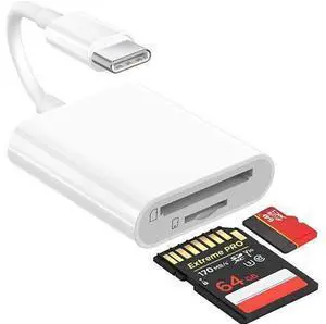 USB C SD Card Reader, USB-C to SD/Micro SD Card Reader, 2in1 High-Speed Type C Camera Memory Card Adapter OTG Compatible with iPhone 15 and Above/iPad/Galaxy/MacBook Pro and More UBC C Devices USB C SD Card Reader, USB-C to SD/Micro SD Card Reader, 2in1 High-Speed Type C Camera Memory Card Adapter OTG Compatible with iPhone 15 and Above/iPad/Galaxy/MacBook Pro and More UBC C Devices