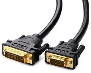 DVI to VGA converter cable ,DVI 24+5 DVI-I Dual Link to VGA Male to Male Digital Video Cable Gold Plated Support 1080P for Gaming, DVD, Laptop, HDTV and Projector, 2m/6ft DVI to VGA converter cable ,DVI 24+5 DVI-I Dual Link to VGA Male to Male Digital Video Cable Gold Plated Support 1080P for Gaming, DVD, Laptop, HDTV and Projector, 2m/6ft