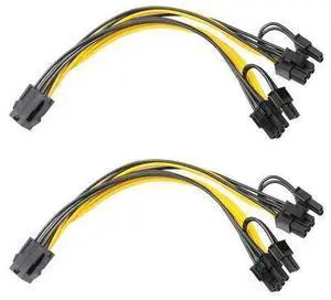 2Pack PCI-E 8-Pin Male to Dual 8-Pin (6+2) Male PCI Express Power Adapter Cable for Power Supply Cable Graphics Video Card 8Pin Splitter 2Pack PCI-E 8-Pin Male to Dual 8-Pin (6+2) Male PCI Express Power Adapter Cable for Power Supply Cable Graphics Video Card 8Pin Splitter