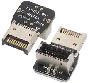 2Pack Right Angle Up USB 3.1 Type-E Header Front Panel Adaptr 90 Degree 10Gbps USB 3.1 Type-E Male to Female Front Panel Internal Power Connector for Motherboard.(Type-E/Up) 2Pack Right Angle Up USB 3.1 Type-E Header Front Panel Adaptr 90 Degree 10Gbps USB 3.1 Type-E Male to Female Front Panel Internal Power Connector for Motherboard.(Type-E/Up)