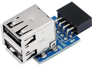 9pin USB 2.0 Female Pin Dual 2 Port USB Motherboard Header Adapter-Dual Layer Type for PC (Dual) 9pin USB 2.0 Female Pin Dual 2 Port USB Motherboard Header Adapter-Dual Layer Type for PC (Dual)