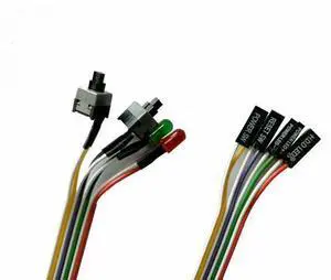65cm PC Case Motherboard 2x ATX Power Switch Reset Button ON/OFF Cable w/ 2x LED 65cm PC Case Motherboard 2x ATX Power Switch Reset Button ON/OFF Cable w/ 2x LED