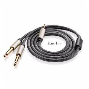 3.28ft/1m High quality 3.5mm to Dual 6.35mm audio Y golden cable ,3.5mm male to 2 x 6.35mm male cable 3.28ft/1m High quality 3.5mm to Dual 6.35mm audio Y golden cable ,3.5mm male to 2 x 6.35mm male cable