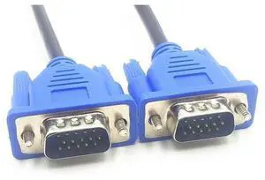 VGA-VGA Standard 15-Pin VGA Male to VGA Male Cable, 4.8Ft(3+5) VGA-VGA Standard 15-Pin VGA Male to VGA Male Cable, 4.8Ft(3+5)