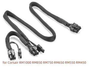 PCI-E 8pin to Dual 8(6+2)Pin Power Supply Cable PCIe 8 Pin 1 to 2 Spliter ATX 8pin PSU to GPU PCIE 8Pin for RM1000 RM850 RM750 RM650 RM550 RM450 PCI-E 8pin to Dual 8(6+2)Pin Power Supply Cable PCIe 8 Pin 1 to 2 Spliter ATX 8pin PSU to GPU PCIE 8Pin for RM1000 RM850 RM750 RM650 RM550 RM450