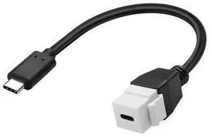 USB C to Type-C Keystone Insert Adapter - 10 Gbps, High Speed Charging, 20CM/7.8INCH USB C to Type-C Keystone Insert Adapter - 10 Gbps, High Speed Charging, 20CM/7.8INCH