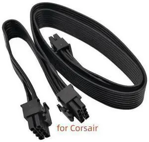 CPU 8 Pin male to Dual PCIe 2x 8 Pin (6+2) male Power Adapter Cable for Modular Power Supply 25-inch+9-inch (63cm+23cm) CPU 8 Pin male to Dual PCIe 2x 8 Pin (6+2) male Power Adapter Cable for Modular Power Supply 25-inch+9-inch (63cm+23cm)