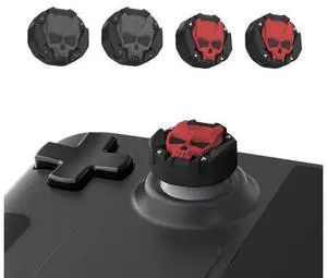 GeekShare Thumb Grip Caps for Steam Deck Joystick,Soft Silicone Anti-Slip Thumbsticks Cover Set Compatible with Steam Deck Only - 2 Pairs/4 PCS (Black & Red) GeekShare Thumb Grip Caps for Steam Deck Joystick,Soft Silicone Anti-Slip Thumbsticks Cover Set Compatible with Steam Deck Only - 2 Pairs/4 PCS (Black & Red)