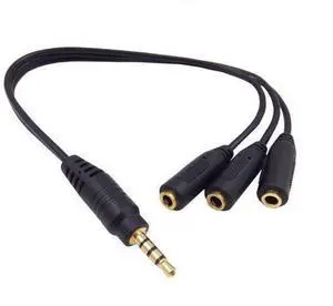 Stereo Audio Splitter Cable, 1FT Gold Plated 3.5mm TRRS Stereo Plug Male to 3 x 3.5mm Stereo Jack Female 1 Input 3 Output Audio Splitter Cable(1M/3F) Stereo Audio Splitter Cable, 1FT Gold Plated 3.5mm TRRS Stereo Plug Male to 3 x 3.5mm Stereo Jack Female 1 Input 3 Output Audio Splitter Cable(1M/3F)