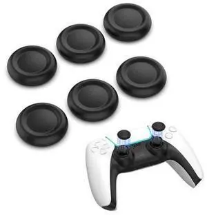 Joystick Replacement Cap Thumb Grips for PS5/PS4 Controller, IINE PS5/PS4 Controller Button Stick Covers, 3D Analog Cap Skin Replacement Part Repair Accessories, 6 PCS Joystick Replacement Cap Thumb Grips for PS5/PS4 Controller, IINE PS5/PS4 Controller Button Stick Covers, 3D Analog Cap Skin Replacement Part Repair Accessories, 6 PCS