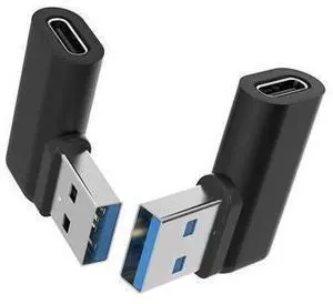 90 USB-C to USB-A Right Angle Adapter - Sync & Charge, 2Pack 90 USB-C to USB-A Right Angle Adapter - Sync & Charge, 2Pack