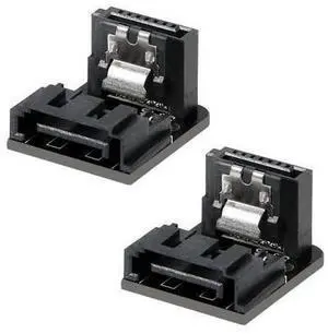 Right Angle SATA 7Pin Female to 7pin Male Adapter,90 Degree SATA 7pin Converter Mainboard Motherboard for Desktops SSD HDD (Black - 2 Up) 2 PCS Right Angle SATA 7Pin Female to 7pin Male Adapter,90 Degree SATA 7pin Converter Mainboard Motherboard for Desktops SSD HDD (Black - 2 Up) 2 PCS