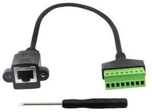 RJ45 8P8C Female to 8 Pin Screw Terminal Adaptor, Cat5/6/7 Ethernet Extender, CCTV DVR Network Signal Extension RJ45 8P8C Female to 8 Pin Screw Terminal Adaptor, Cat5/6/7 Ethernet Extender, CCTV DVR Network Signal Extension
